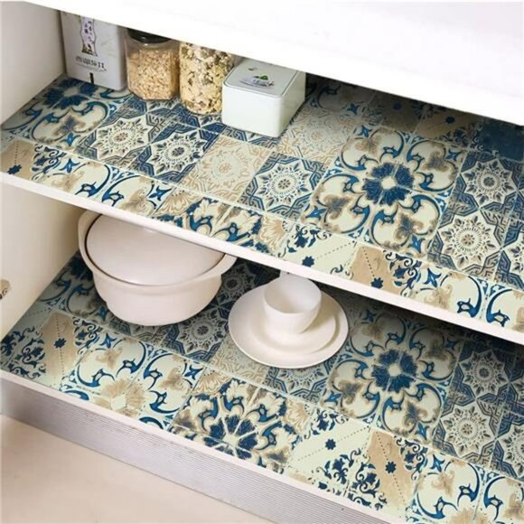 Kitchen Wallpaper Peel and Stick Wallpaper 17.7"x118"Vintage Contact Paper - Picture 3 of 6